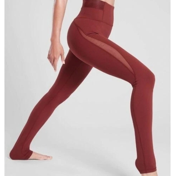 Athleta Aura Heel Tight in Powervita Color Maple Red - Picture 1 of 3